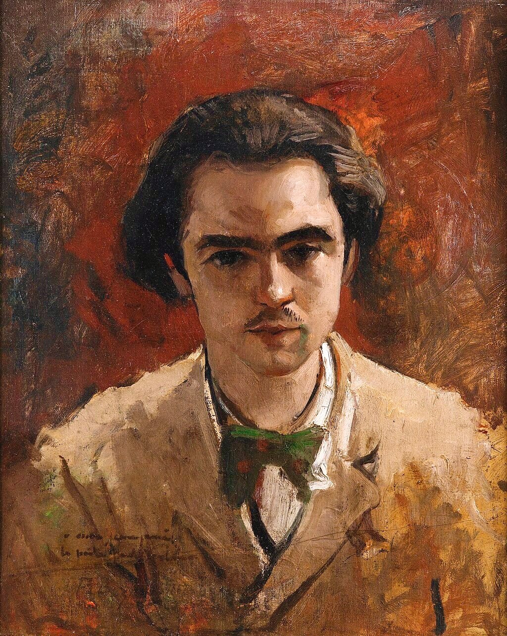 Portrait de Paul Verlaine peint par Frédéric Bazille